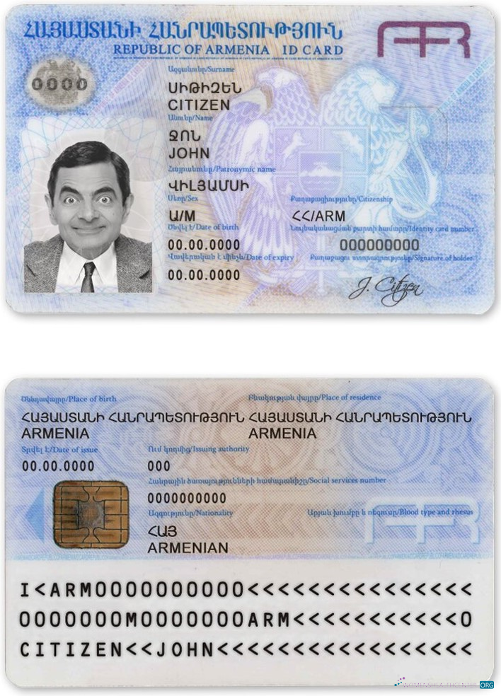 Download Armenia Id Photoshop template